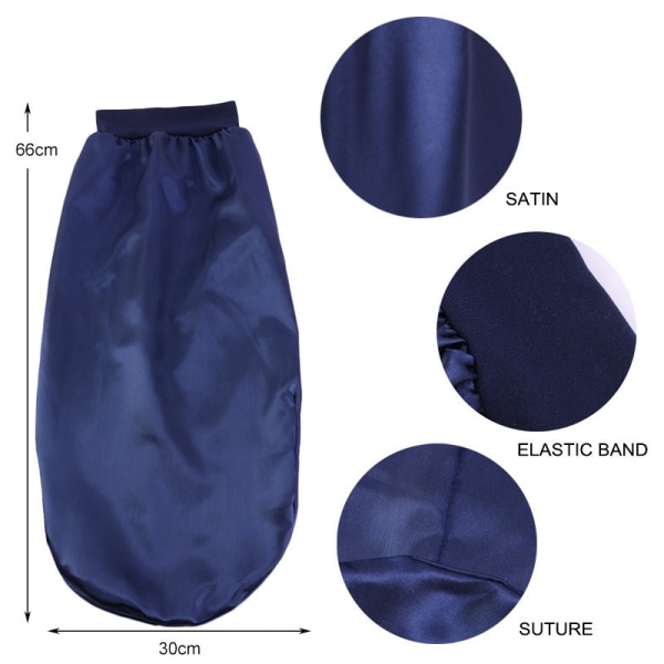 Simulering silke lång tub elastisk cap (rosa)