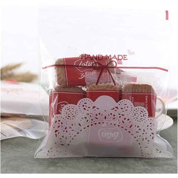 Spetsbågar-100st 14*14cm Plastpåse Cellofan Packaging Bag Co