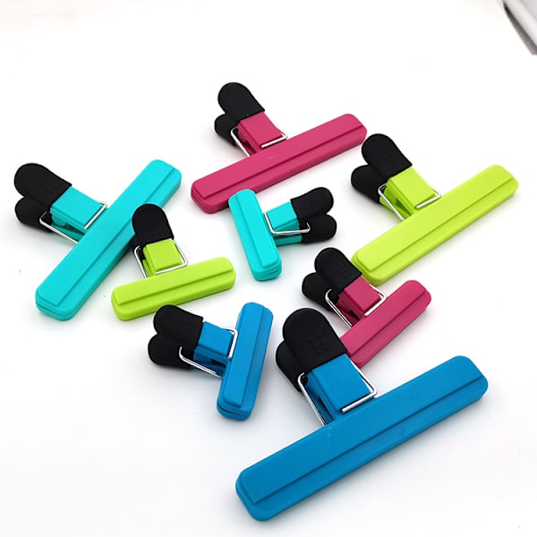 8Pack Stora Chip Bag Clips - Diverse storlekar Mat Bag Clips Plast Heavy Seal Grip