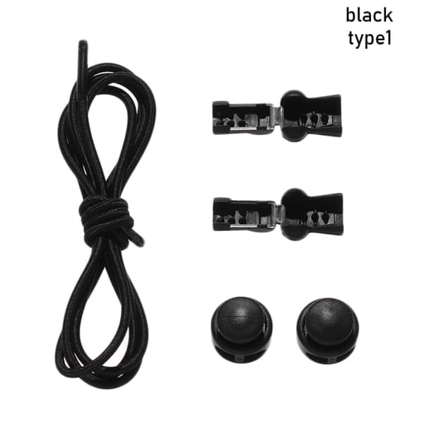 No Tie Skosnören Elastisk SVART TYP1