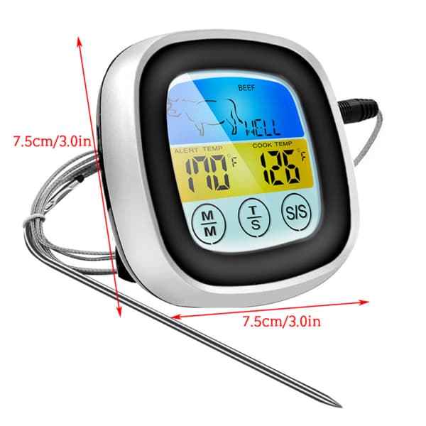 Elektronisk termometer Pekskärm Mat Kött Grill BBQ