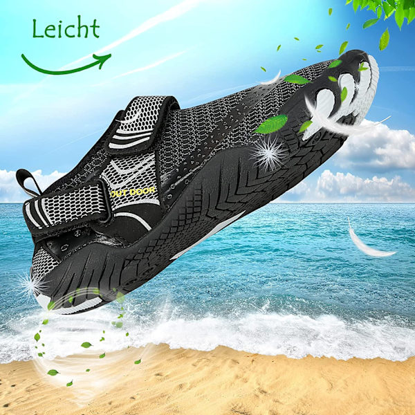 Strandskor, sportvattenskor yogaskor (svarta) 36EU black 36EU