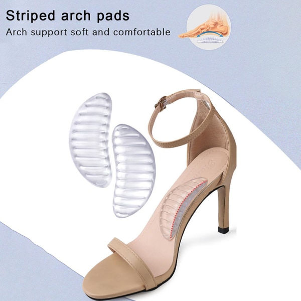 1 Par Klar Silikon Gel Arch Support Sho Insert Flat Foot Cor