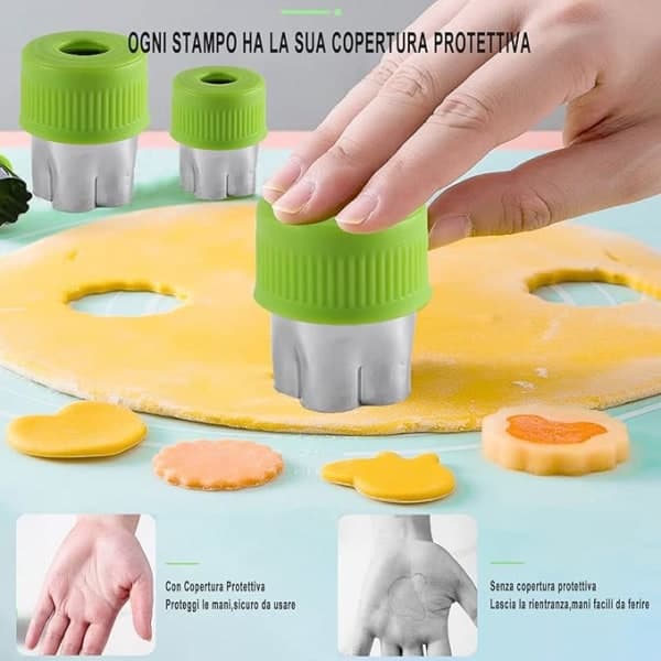 12-delad grönsaksskärare Set Mini Size Cookie Cutter Set