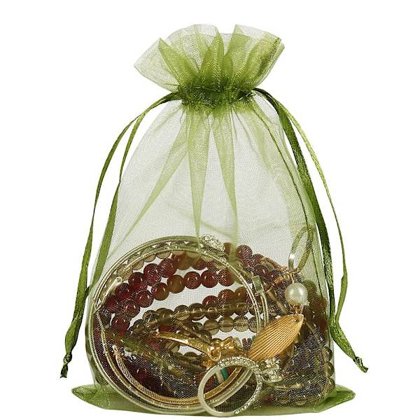 G2PLUS Organzapåsar för festpresenter, 10 cm x 15 cm, 100-pack