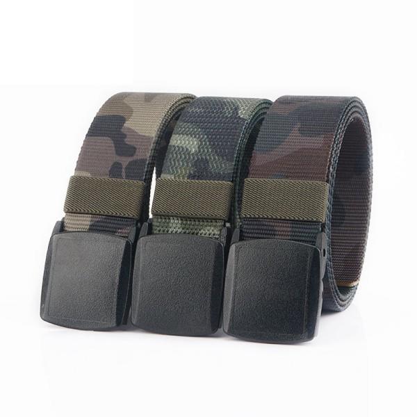 Bälte för män, med andningsbart plastspänne för arbete och resor 47,3", Army Green Army Green