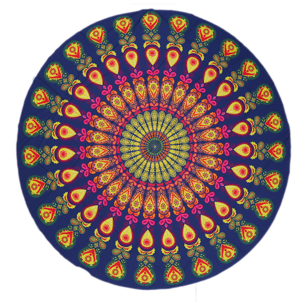 Rund matta Scarve Mandala Tapestry Beach Picnic Matta filt