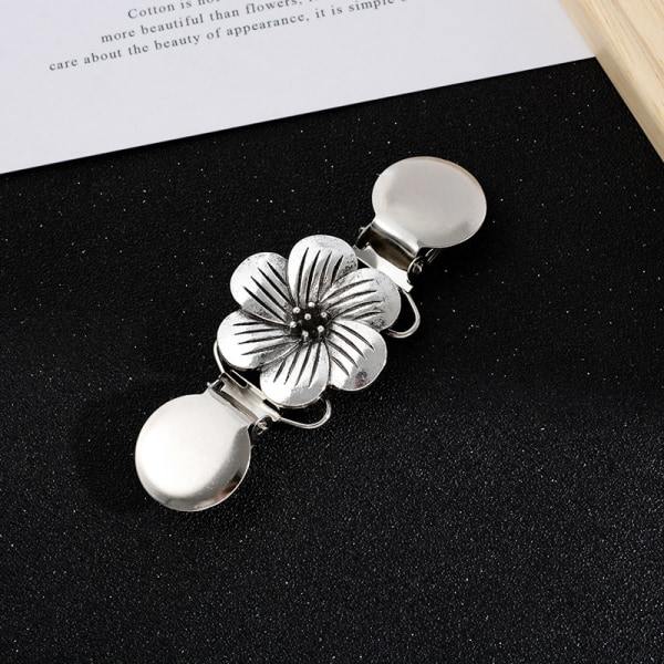 2-pack blommig kofta Clips Pins Sweater Sjal Hållare