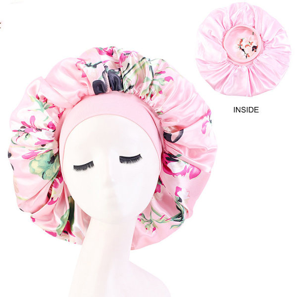 Cap med dubbelt lager print för kvinnor, cap, en one size (rosa)