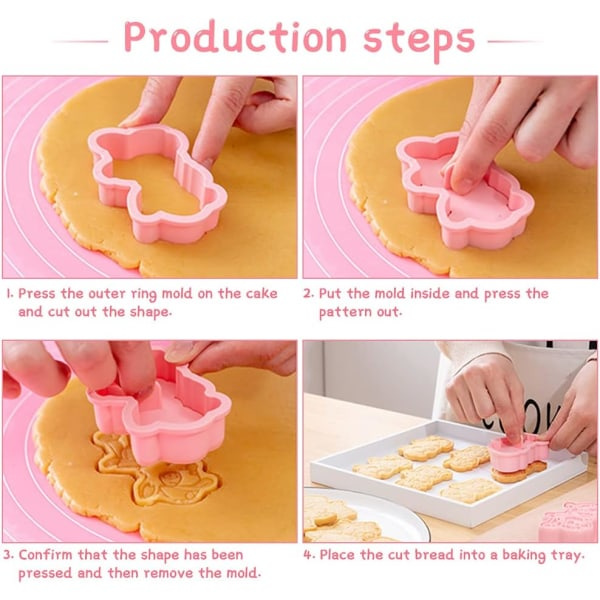 Cookie Cutter, 6 konditorivaror, set med plastskärare