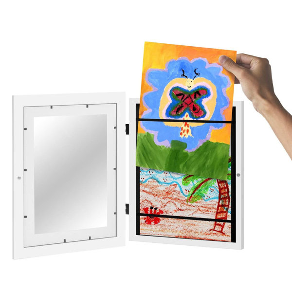 Kids Art Frames Projects A4-konstverk, förvaringsramar hantverk vita