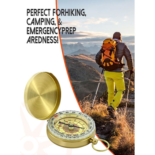 Camping Survival Glow in The Dark Militär kompass för vandring, camping, backpacking, utomhusaktiviteter