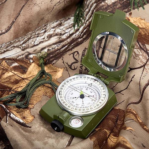 Camping Survival Glow in The Dark Militär kompass för vandring, camping, backpacking, utomhusaktiviteter