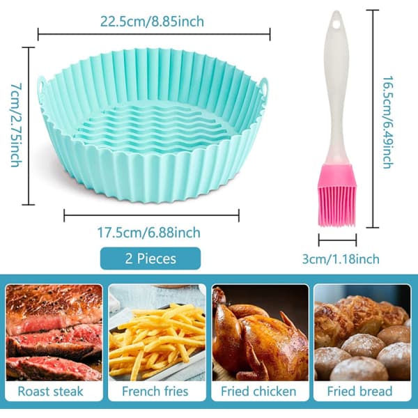 st airfryer-liners, luftfritös silikonkorg, airfryer, silikonkruka,