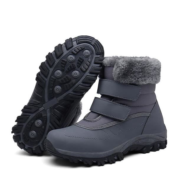 Vintersnöskor Dam Varma Ankel Boots Halkfria vinterskor 6299 Grå 39