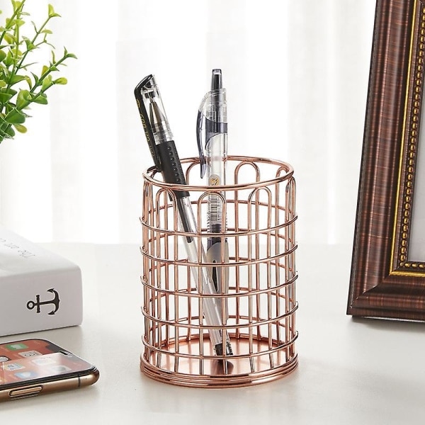 Kosmetika Sminkborstar Förvaringslåda Multifunktionellt case Rose Gold 04