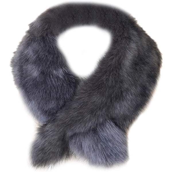 Vinterhalsduk för damer Fuskpälskrage Scarf Brudsjal Fuskpälshals Varm pälshalsduk 130 cm