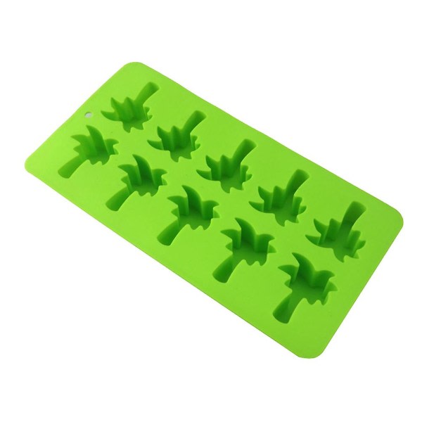 Molds Silikon-iskub form Liten iskubbricka Tecknad form Ice Cube- mould Green M