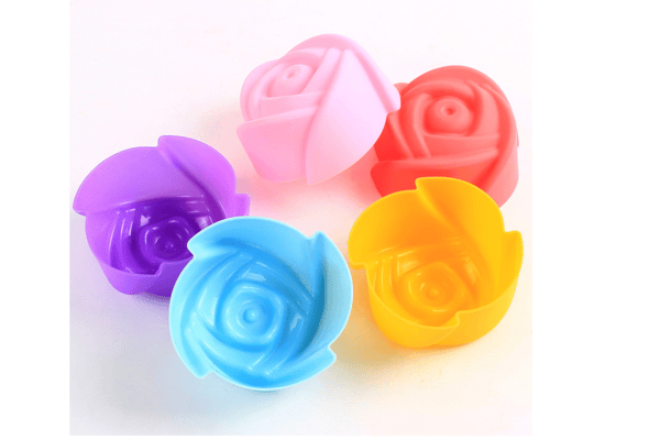 24 delar återanvändbara molds inklusive runda, rektangulära, kvadratiska, blomma