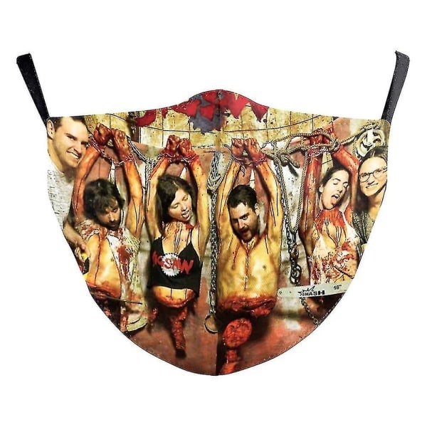Rolig Tvättbar Ansiktsmask Halv Ansikte Mun Mark Hiphop Cospaly Party One Size Haklapp B178-1015