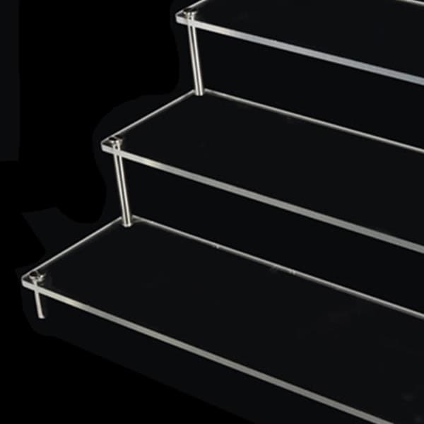 Tier Akryl Rack Parfym Makeup Organizer Risers Hyllor Showcase 4 stege