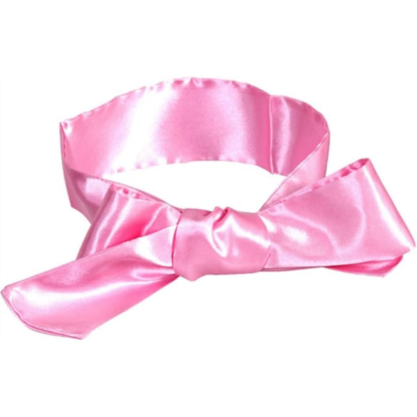 2-pack satin sovmasker, mjuk, 57 tums längd, justerbar, passform för par, resor, tupplur, rosa