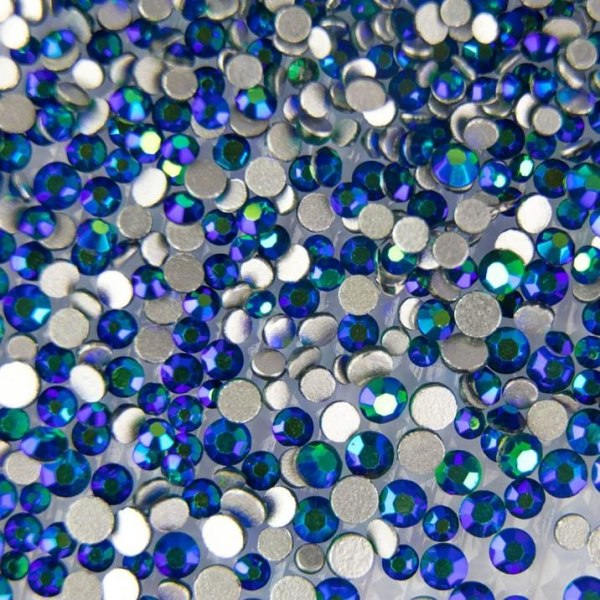 1440 st Zirkonstenar - Emerald AB - Rhinestones nageldekoration Blå