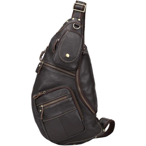 Axelremsväska i läder Crossbody Herr Dam Resor Utomhussporter, Ryggsäck