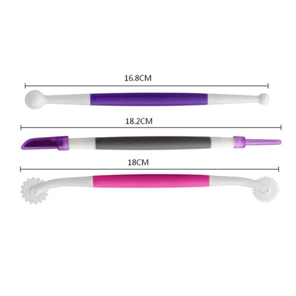 Tårtdekorationsborste Fondant Styling Tool Set Tårtdekorering, Cake Marshmallow Sculpting Tool Set