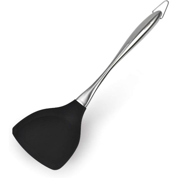 Silikon Wok Turner BPA-fri 600oF spatel i rostfritt stål 14-1/5 tum för non-stick köksredskap