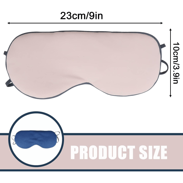Vändbar sovmask varm och sval, justerbar för sömn, sömnfri för resor, rosa, blå