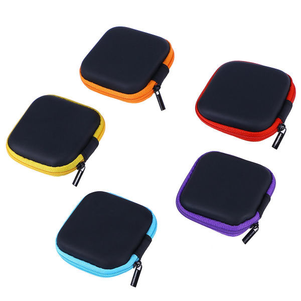Diverse färger Mini Eva hörlurar Förvaringsbox Case Bärbart case Hörlurar Öronsnäckor Headset USB kabelfodral (svart) Purple