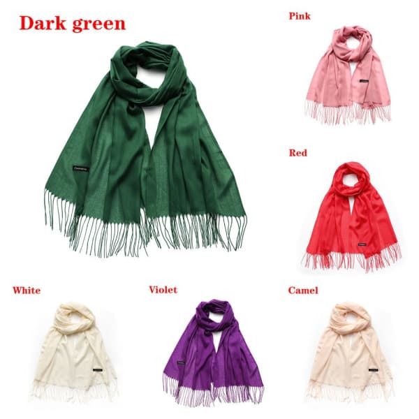 Cashmere Scarf Long Wrap Sjal VINRÖD