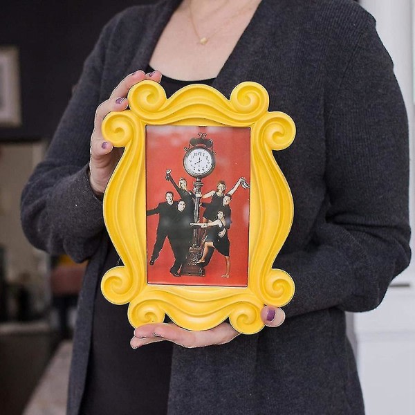Handgjord Monica dörrkarm, gul fotoram i trä