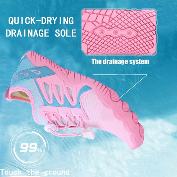 Skor Snabbtorkande strandsimskor, rosa, dam US 10 Pink US 10