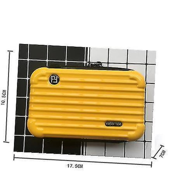 Dammode Liten väska Kosmetikväska Bärbar Mini Crossbody-väska Sminkväska Toalettartiklar (Vit)
