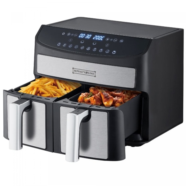 Royalty Line Dual Basket Air Fryer - 2000W