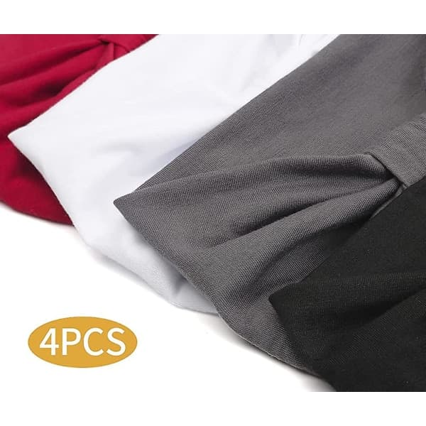 4 st Pannband för flickor Elastiska Running Yoga Head Wraps
