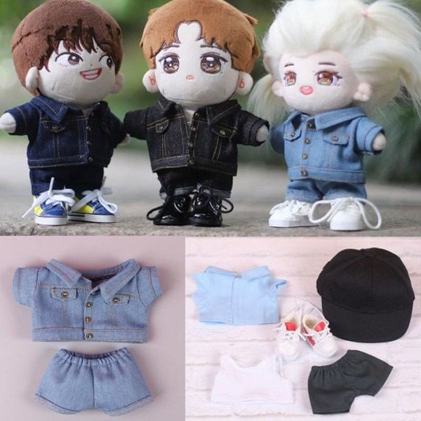 Docka jeansjacka kostym docka kläder 2 2