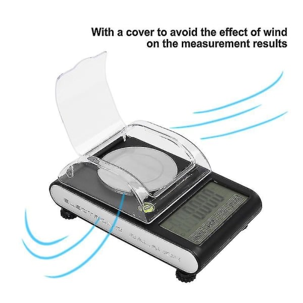 Hög bärbar elektronisk smyckevåg Mini digital våg 0,001 g 50 g fickvåg elektronisk ba 10g  to  20g  to  50g