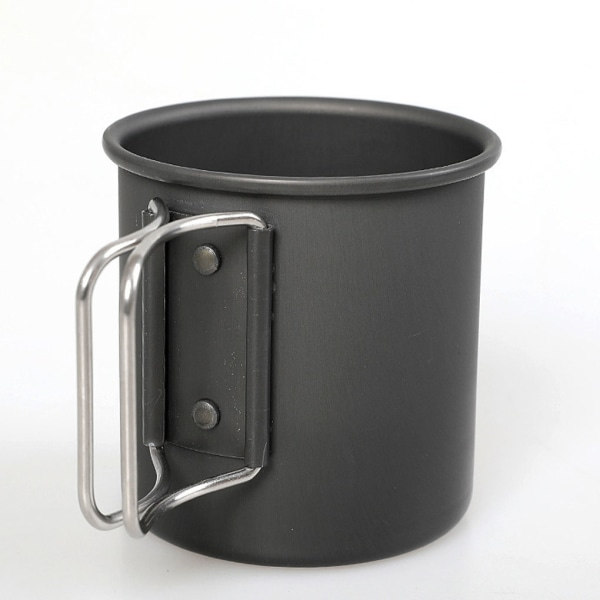 Kopp Aluminiumlegering Metall Vikbar mugg Bärbara köksmuggar Black