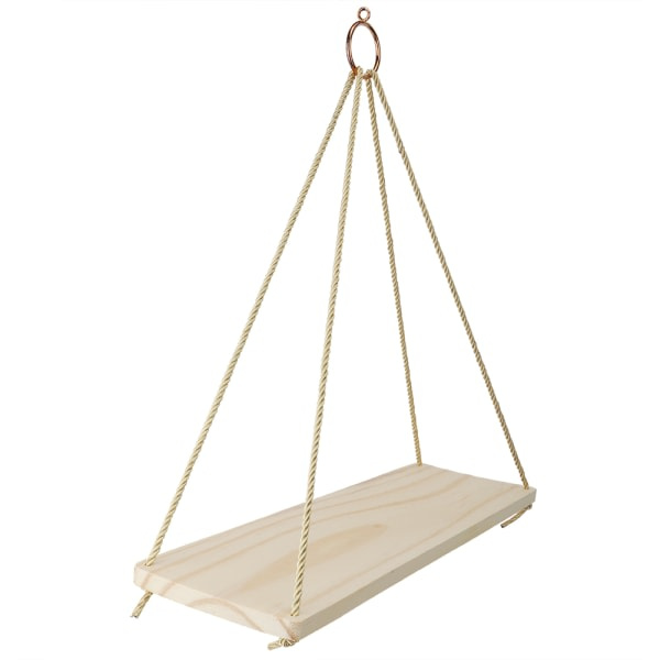 Bohemian Wood Storage Rack Vägghängande Hylla Hem Sovrum