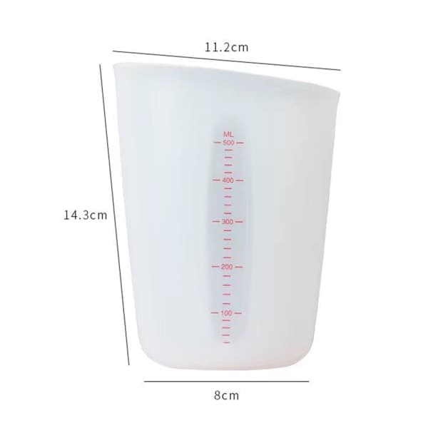 Silikon flexibla mätkoppar för epoxiharts, 500 ml