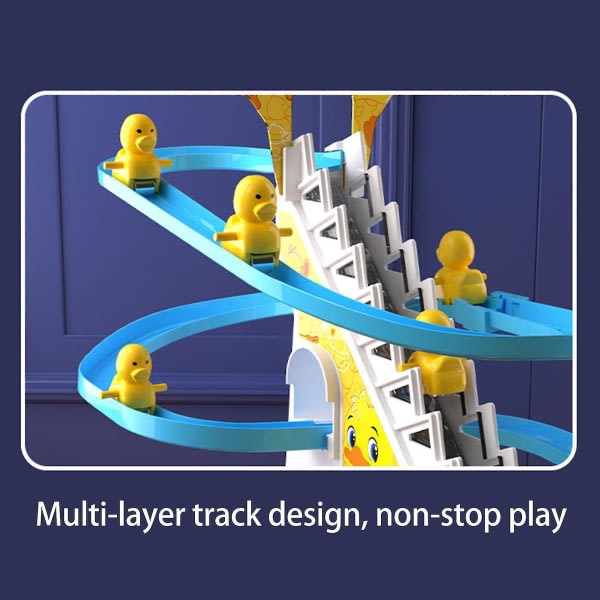 Elektrisk anka klättra trappa leksaker, barn berg-och dalbana set Utbildning barn leksaker-JXLGV