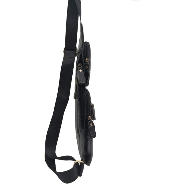 Axelremsväska i läder Crossbody Herr Dam Resor Utomhussporter, Ryggsäck
