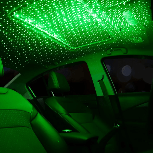 LED Car Roof Star Night Light Projektor Atmosphere Lamp USB Justerbar bilinredningsljus
