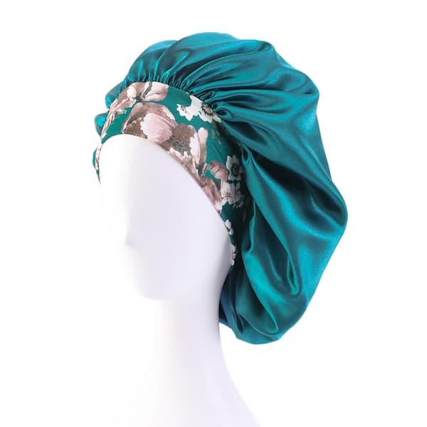 Bohemisk printed hårbands cap (hålblå)