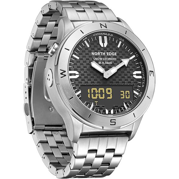 Sports Military Waterproof Watch for Herr med Kompass Stoppur Höjdmätare Termometer Barometer