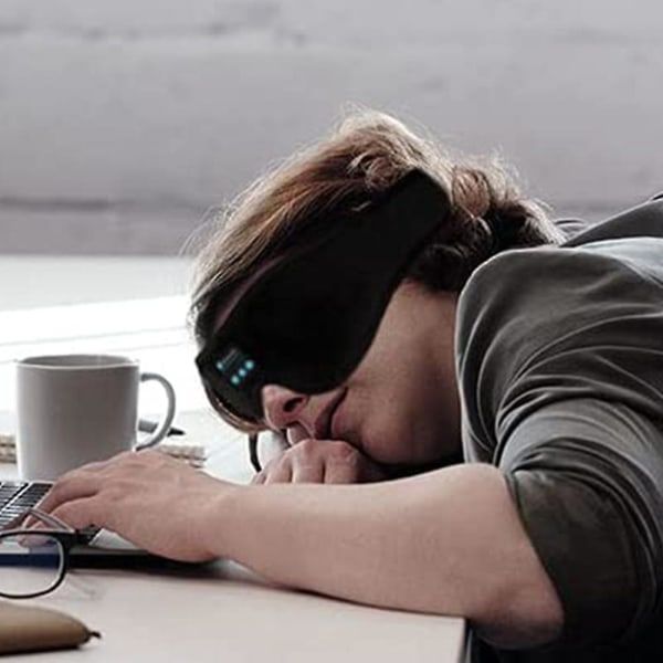 Sömnhörlurar, bluetooth trådlös musik 3d ögonmask, justerbar sömn