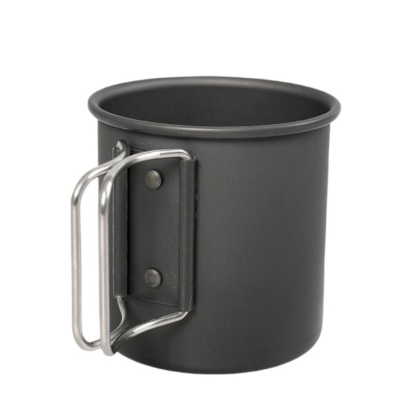 Kopp Aluminiumlegering Metall Vikbar mugg Bärbara köksmuggar Black